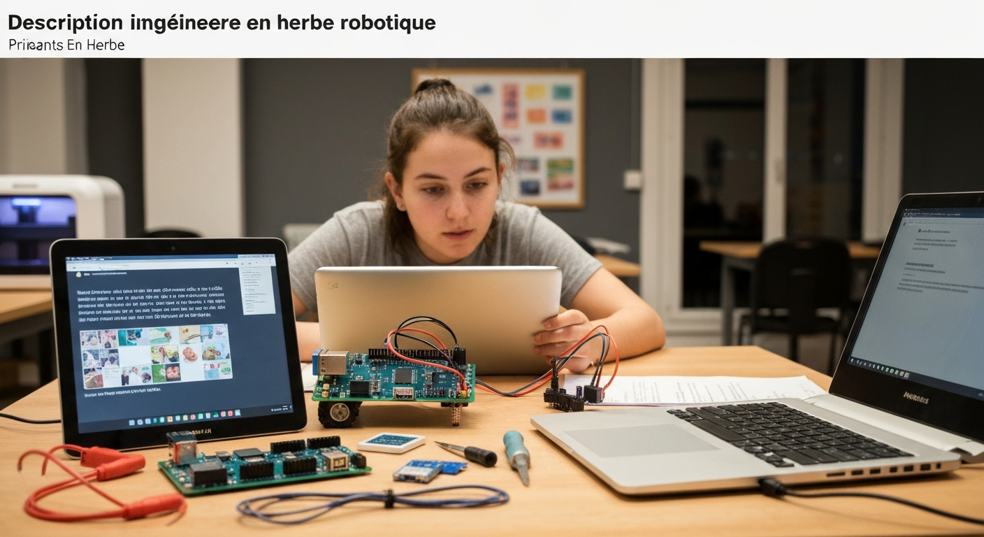 Atelier lumineux avec jeune bricolant un robot, Arduino, Raspberry Pi et outils.